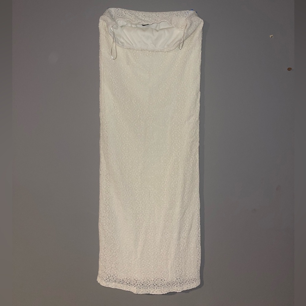 WHITE LONG DRESS/ SKIRT FROM FASHION NOVA